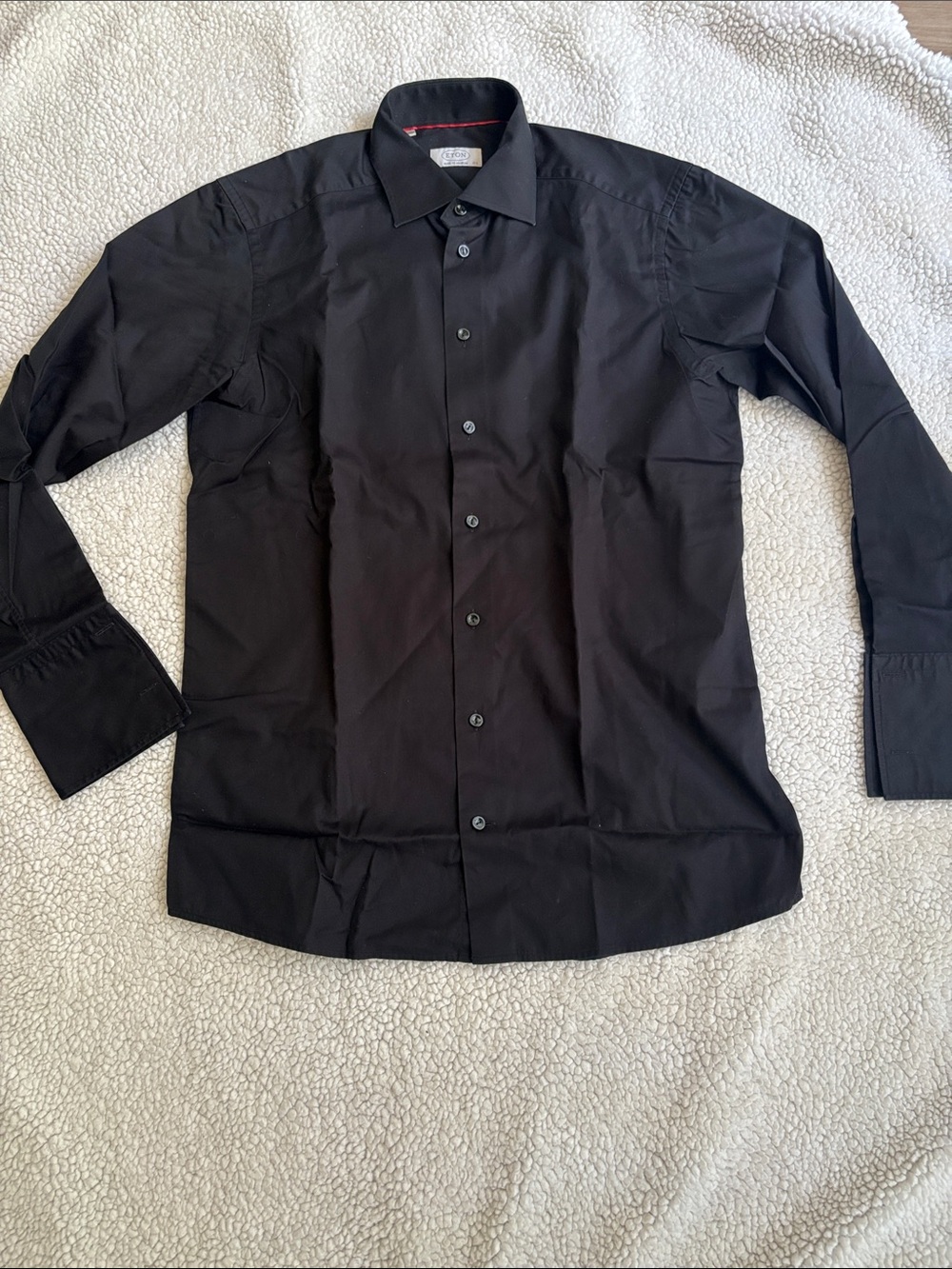 Eton Classic Black Button-Up Dress Shirt